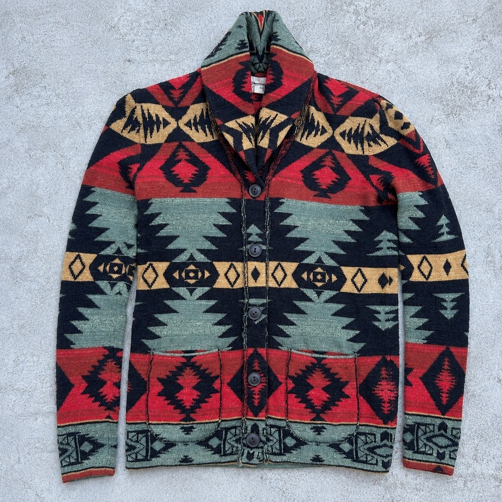 Denim & Supply Ralph Lauren Cardigan XS Aztec Southwestern Shawl Collar